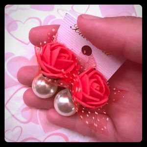 Pearl Rose earrings